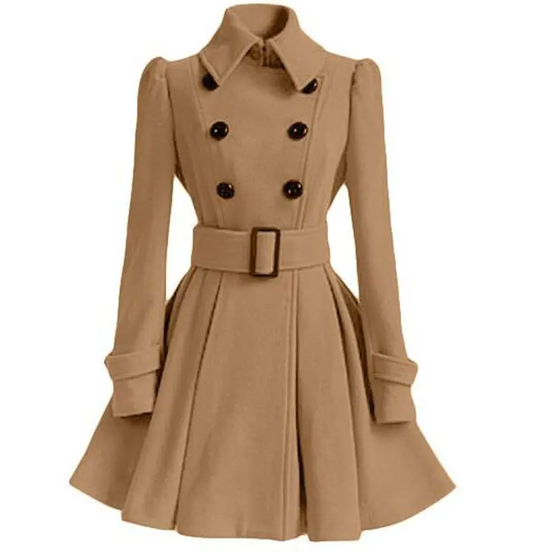 2016 Fashion High Quality Europe Winter Autumn Woolen Coat