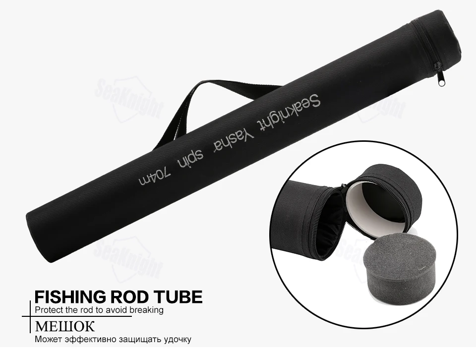 Vara de Pesca Haste de Fiação Seaknight Yasha 2.4 2.7 Isca Fundição w. 10-30g 12-25lb 4 Seções Pólo 65cm Bolsa Tubo 704 m 2.1 29 m 2.7 m isca vara de pesca