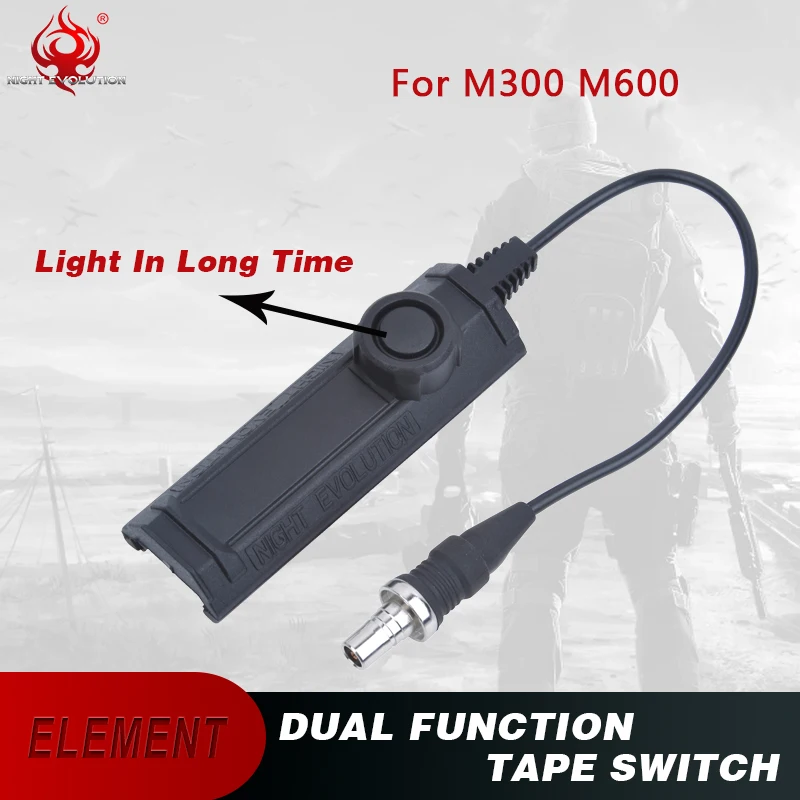 

Night-Evolution M600 weapon Light Pressure Dual Function Tape Switch Airsoft Switch for M300 M951 M952 M600 Flashlight NE07010