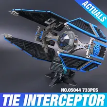Nuevo 703 unids Lepin 05044 Star Wars Serie de Edición Limitada de La TIE Interceptor Building Blocks Ladrillos Modelo Juguetes