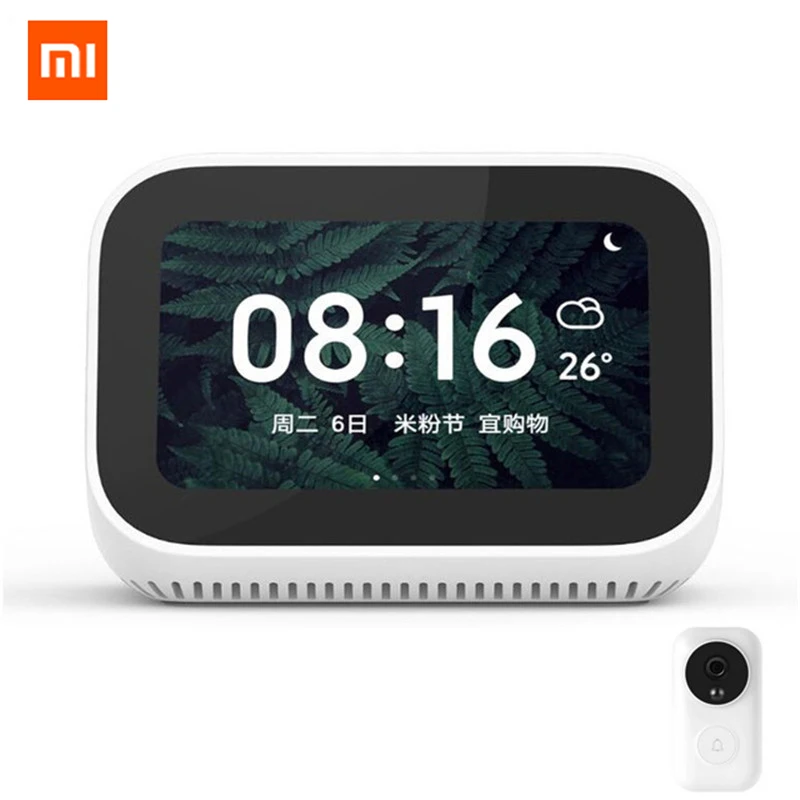 Оригинальный сенсорный экран Xiaomi AI Bluetooth 5 0 динамик цифровой дисплей будильник wi