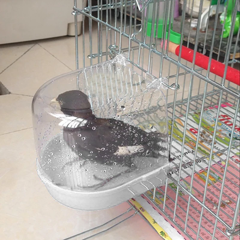Попугай ванна для птицы Пион попугай принадлежности для купания ванна для птицы Клетка товары для домашних животных Птица Ванна Душ стоящая корзина мыть пространство