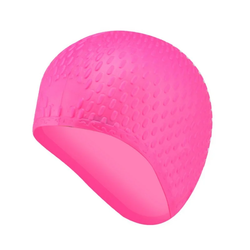Мужская и женская силиконовая резиновая купальная шапочка, 3D эргономичный дизайн, карманы для ушей для взрослых, водонепроницаемая шапочка для плаванья, аксессуары для плавания