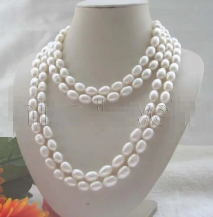 Jewelry Pearl Necklace Beautiful long strand 80&quot 12-15mm white baroque freshwater pearl necklace Factory Whole Free Shipping | Украшения