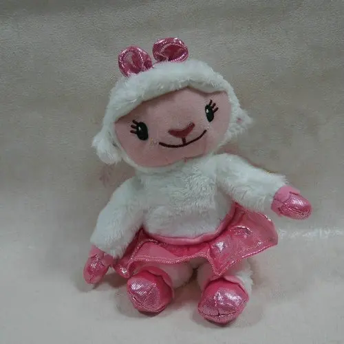 Doc McStuffins hootsbs Lambie Squeaker Whispers Squibbles Stuffy Boppy Gabby Bronty Findo Hallie игрушка плюшевые куклы - Цвет: Lambie sparkle 14cm