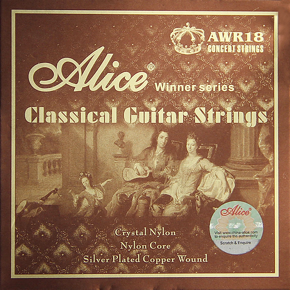 Струны для классической гитары Alice серии Winner 0 28 43 дюйма с нейлоновым покрытием и