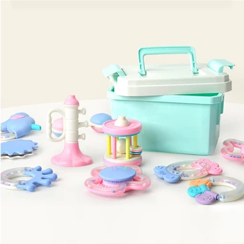 

Baby Toys New Plastic Hand Jingle Shaking Bell Ring Rattle Toddler Kids Handbell Music Toy for Newborn Children Gift
