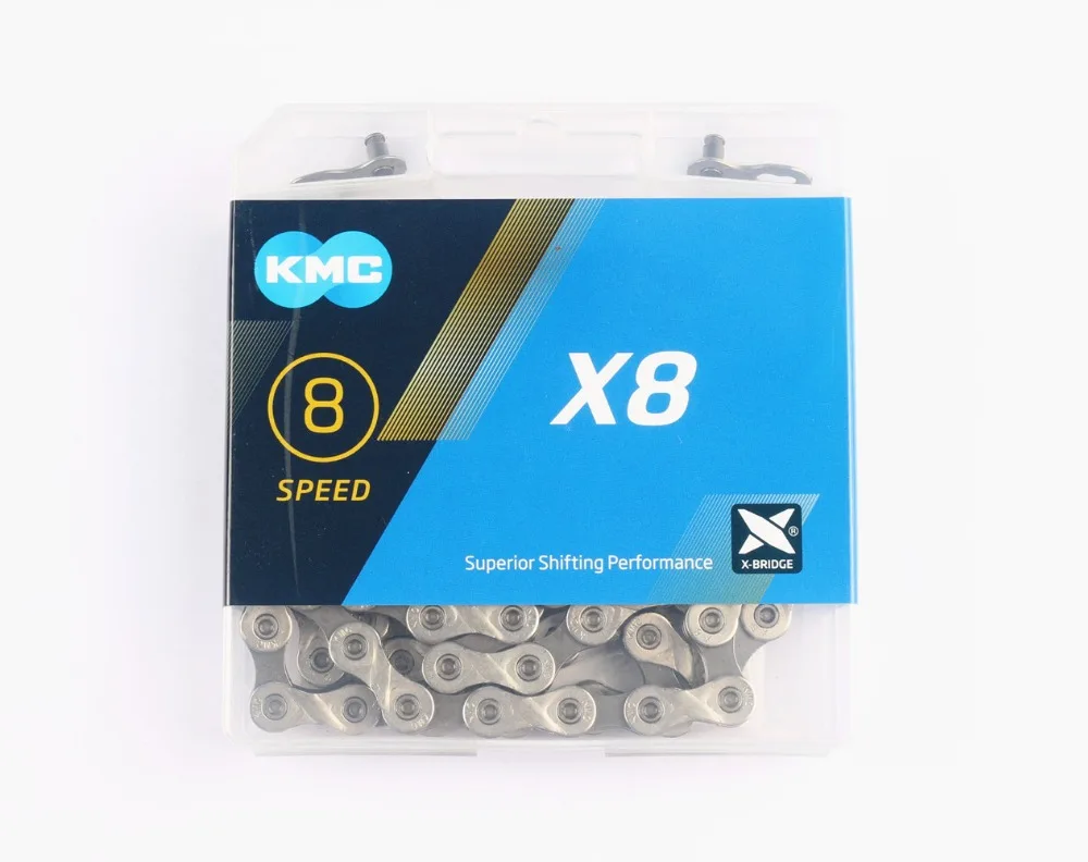 

KMC X8 X8.93 Super Light double X chain 8 speed MTB Mountain road bike bicycle chain titanium gold silver color for Shimano/SRAM