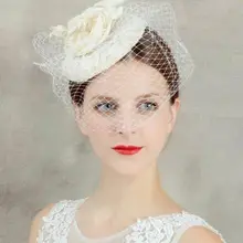 Женская свадебная шляпа для невесты бежевая льняная Свадебная вечеринка тиара ручной работы чистая вуаль аксессуары для свадебной прически с выдачей