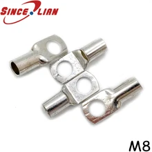 100 шт. SC10-8 болт отверстие кабель из луженой меди наконечники Батарея терминалы короткие Медь нос 10 кВ