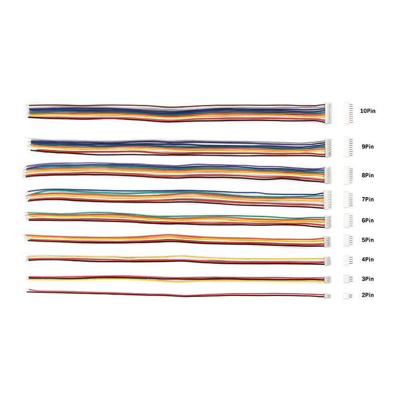 10 комплектов 2/3/4/5/6/7/8/9/10-Pin Mini Micro JST PH-2.0 коннектор Мужской Женский Разъем провода разъем для кабелей разъемы 300 мм 26AWG