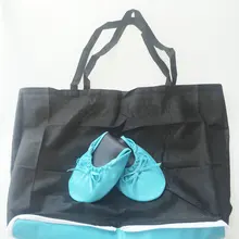 Популярные женские балетки на плоской подошве; гнущиеся балетки, с логотипом на сумке