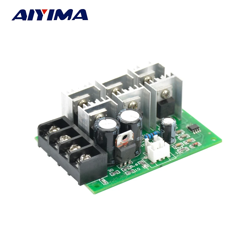 

AIYIMA 40A PWM DC Brush Motor Speed Controller 12V 24V 36V 48V High Power Governor Regulator With Reverse Switch Control