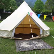 Горячая распродажа 4 м диаметр Хлопок Холст Открытый Кемпинг палатка, вигвам палатка, индийский tipi палатка, колокольчик палатка