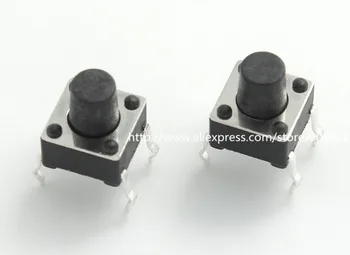 

1000pcs/lot Tact Switch 6x6x7 mm vertical through hole 4 pins tactile light push button switches Rohs Reach