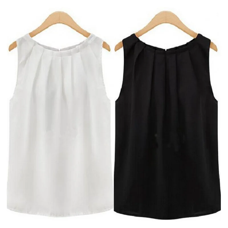 Size S/M/K/XL/XXL/XXXL Hot Dropship Office Women Comfortable Chiffon 5 Colors 1PC White Women's Blouses Sleeveless Black Soft Size S/M/K/XL/XXL/XXXL Hot Dropship Office Women Comfortable Chiffon 5 Colors 1PC White Women's Blouses Sleeveless Black Soft