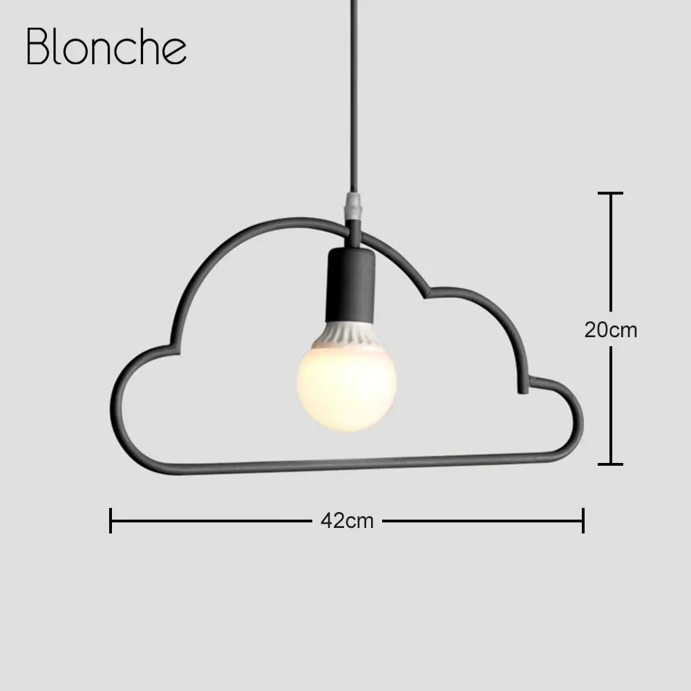 Скандинавские облака форма подвесные светильники Современная Детская комната Декор Подвесная лампа для дома Кафе Кухня мультфильм спальня светильники