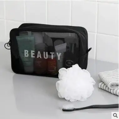 Дорожная сетчатая дышащая сумка для хранения нижнего белья, косметичка для макияжа, сумка для мытья, SN-98 - Цвет: beauty