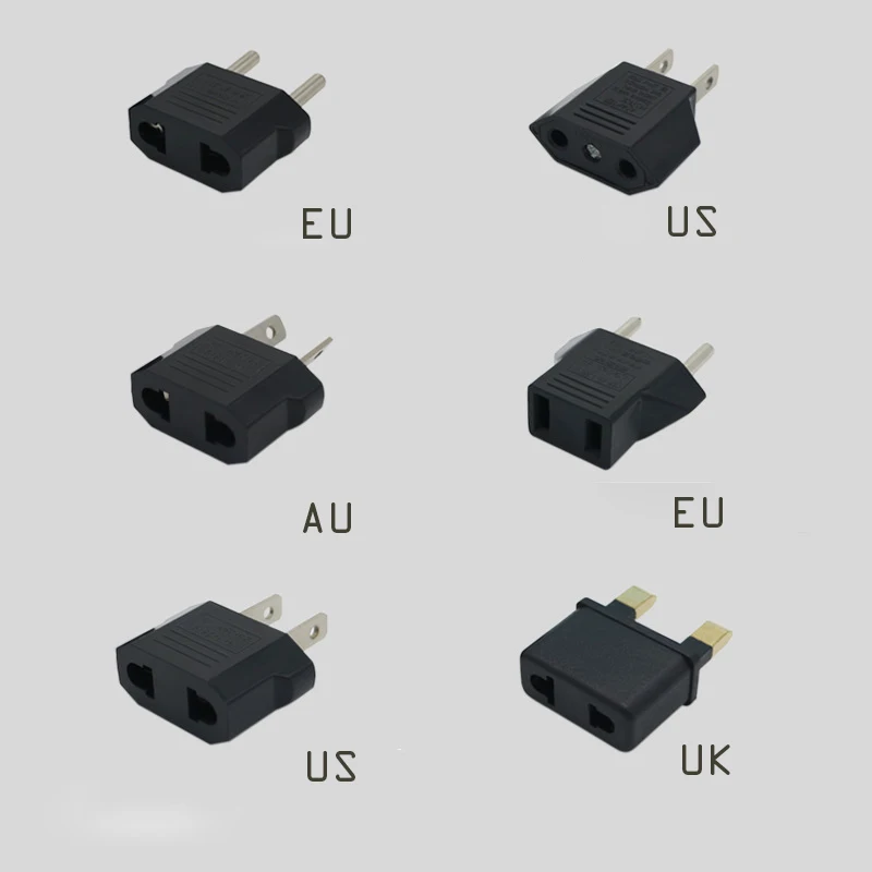 

mycyk new small conversion plug changer Convenient to carry for family 2 kinds accessories round flat head for eu uk us au cn