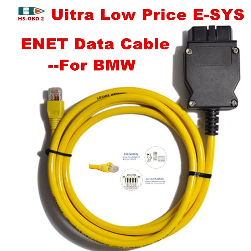 ESYS кабель для передачи данных OBD Ethernet код для B-MW ICOM A2 Interfac OBD2 для B-MW ESI кабель Enet E-SYS ICOM диагностические инструменты кабель