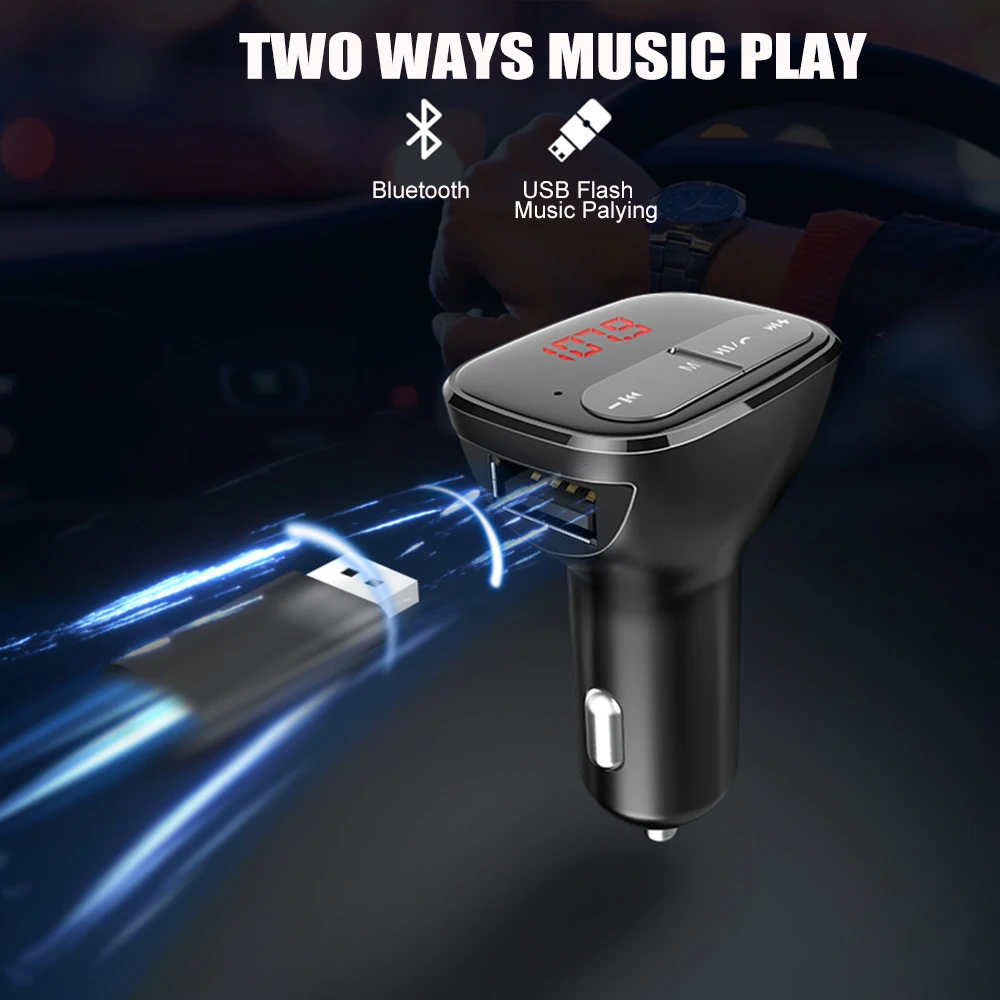 Автомобильный Bluetooth передатчик JINSERTA MP3 плеер со светодиодной подсветкой USB 2 1 А|fm