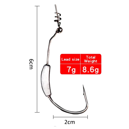 5pcs Lead Jig Head Fish Hook 2g To 7g 5 Size Jig Hooks For Soft Fishing Bait Of Carbon Steel Hooks Lure Tool Fishing Tackle