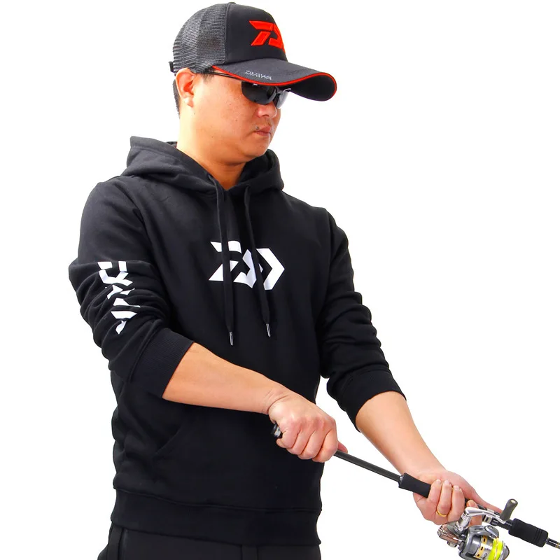 Inverno do Velo Roupas de Pesca Esporte ao ar Pesca de Pesca com Capuz Moletom com Capuz Novo Daiwa Roupas Jaqueta Livre Caminhadas Camisola S-5xl 2019 6 2019 Novo Inverno do Velo Roupas De