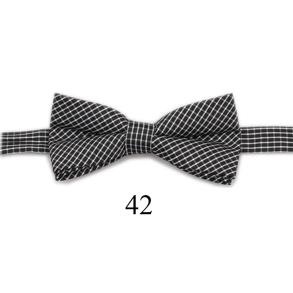 HOOYI/модные хлопчатобумажные галстуки-бабочки для маленьких мальчиков, клетчатые галстуки-бабочки, подарок - Цвет: 42