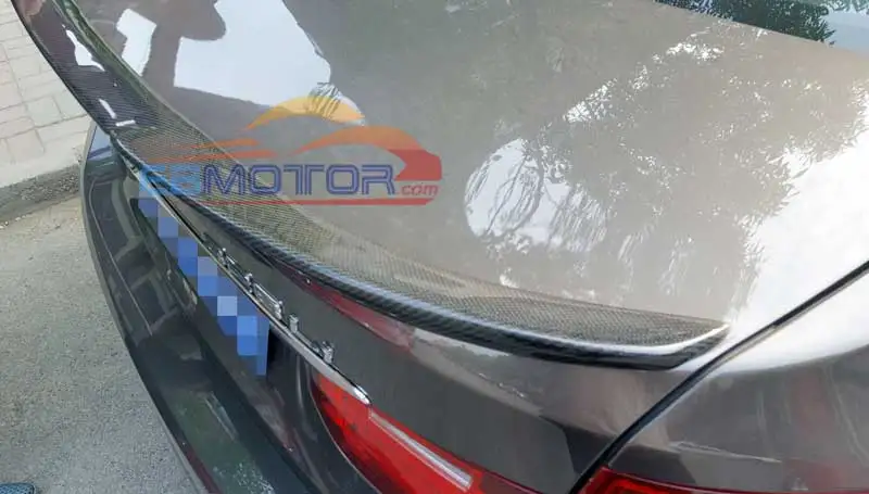 Real carbon fiber V style trunk spoiler for BMW 3-Series F30 F80 M3 4D Sedan 2012UP