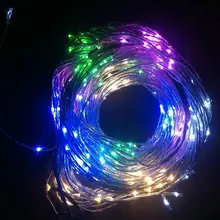 10 шт. 2 м 380led Шторы Строка Фея Света мини лоза лампы медный провод Водонепроницаемый DC12V Рождество Xmas Свадебные праздничные дерево декор