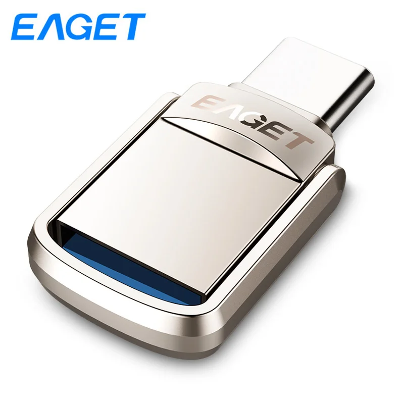 Цена EAGET CU20 OTG font b USB b font флеш накопитель 16 ГБ 32 ГБ 64 Гб font b USB b font 3,0 двойной мини накопитель font b USB b font ключ Тип C Флешка 128 ГБ флеш накопитель карта памяти