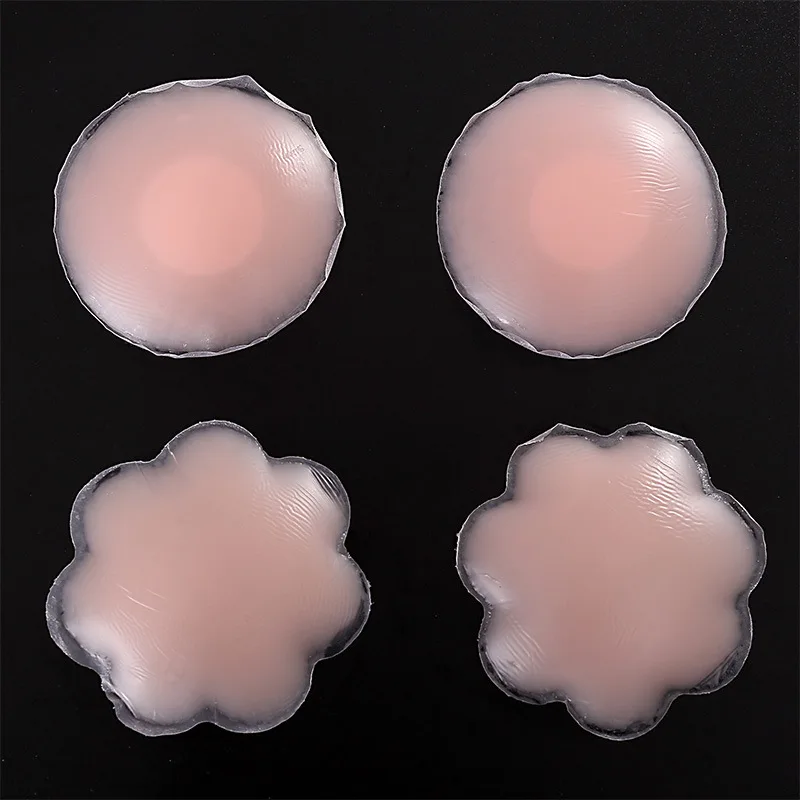 

Hot Sale 2Pcs/1Pair Silicone Nipple Cover Bra Pad Skin Adhesive Reusable Invisible Breast Petals for Party Dress Wholesale