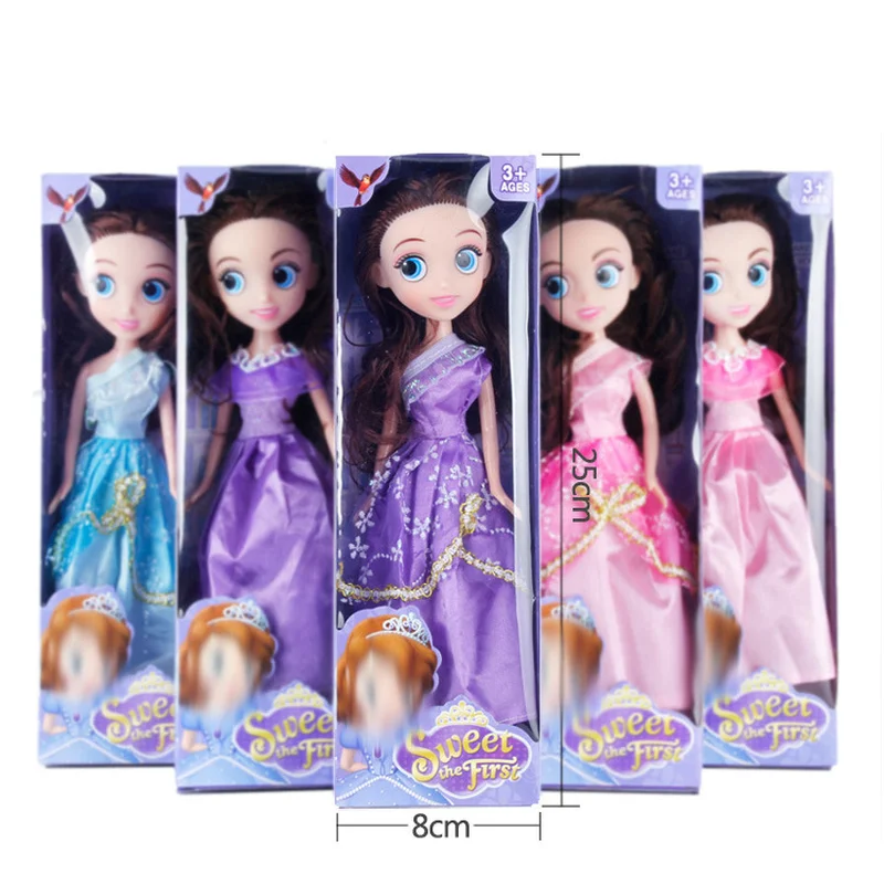 25cm Moveable Joints Beautiful Princess Doll 3D Eyes Dressup Best Birthday Gifts Doll Toys for Girls Kids