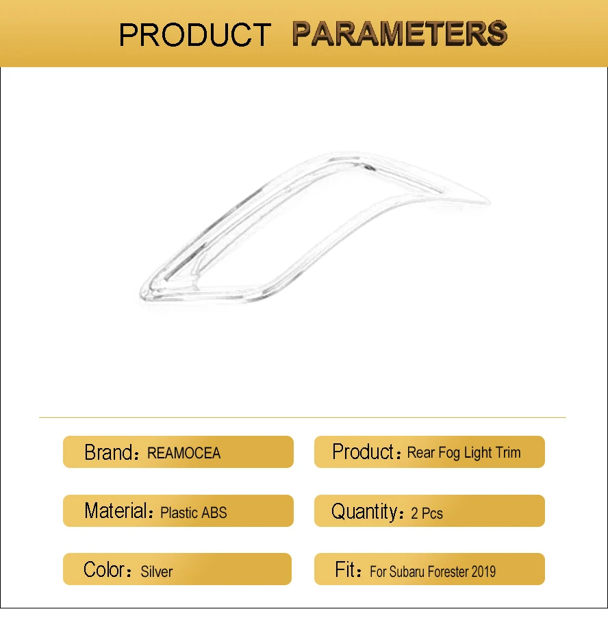 Reamocea 2 шт. ABS хром серебристый Автомобильный задний противотуманный фонарь Крышка лампы Накладка рамка для Subaru Forester Garnish автомобильные аксессуары