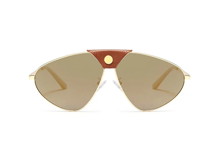 Поляризованные солнцезащитные очки для мужчин и женщин Модные Оттенки UV400 Винтажные Очки 45750 - Цвет линз: C5 gold gold
