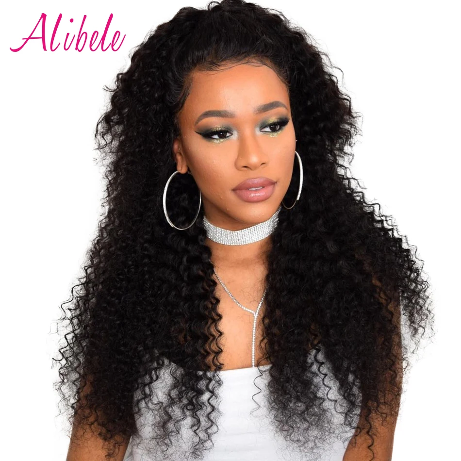 Alibele Indian Deep Curly Hair 13x4 Ear To Ear Lace Frontal