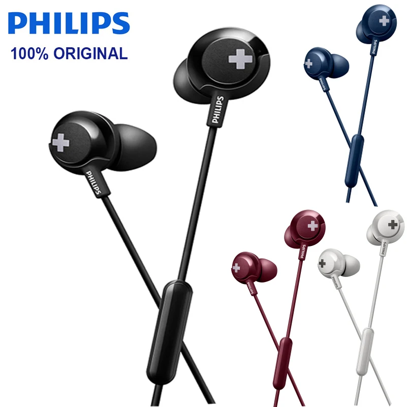 Philips SHE4305 3,5 мм наушники-вкладыши с шумоподавлением стерео бас гарнитура для Xiaomi официальный тест