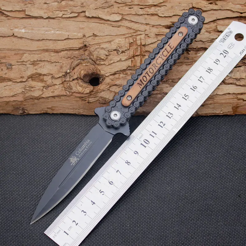 440C Steel Blade Folding Knife Motorcycle Survival Knifes Pocket