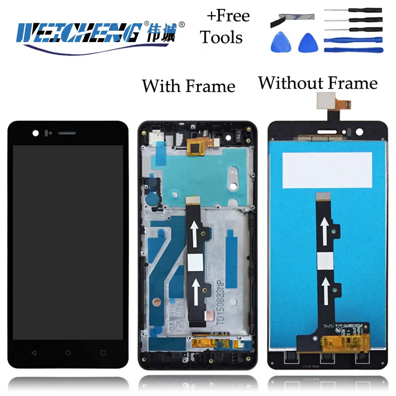 

New WEICHENG For BQ Aquaris M5 Lcd Display +Touch Screen Digitizer Assembly With Frame For BQ m5 LCD +free tools