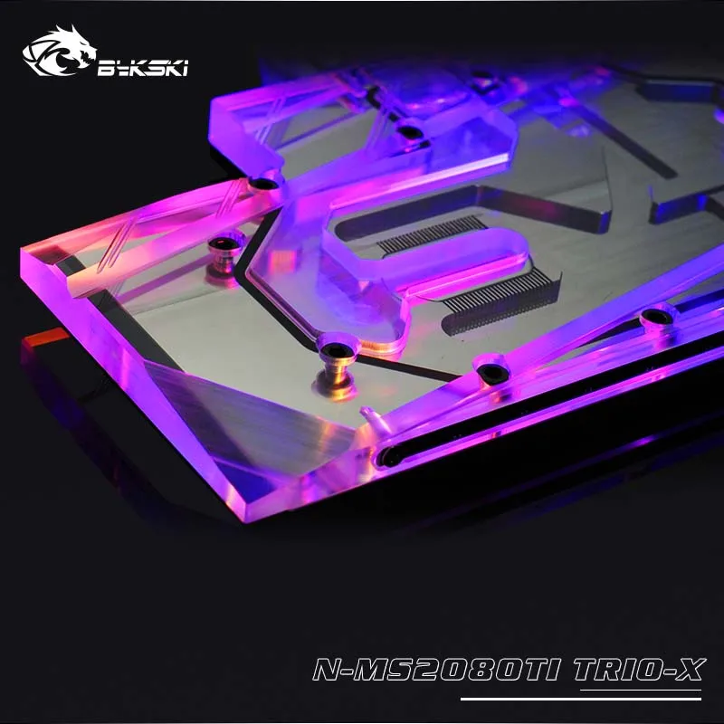  Bykski GPU Water Block for MSI RTX2080Ti GAMING TRIO Full Cover Graphics Card water cooler