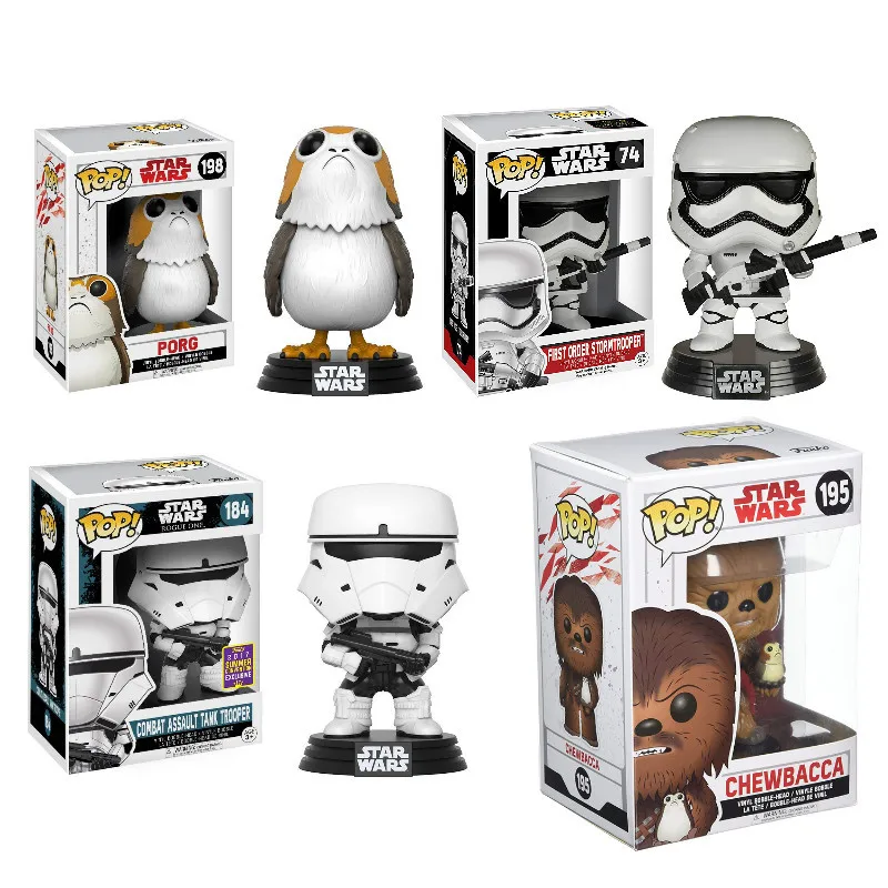 Экшн фигурка Чубакка Funko pop из Звездных войн и порг Коллекционная модель игрушки