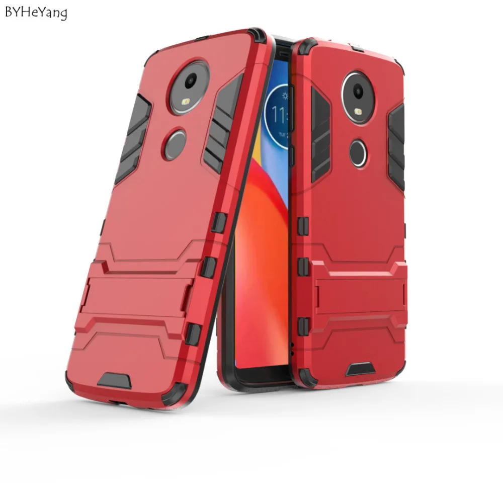 

BYHeYang E5Plus Case For Motorola Moto E5 Plus Back Cover Robot Luxury Protective Armor Phone CASE For Moto E5 e 5 Coque Fundas