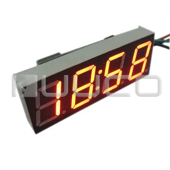 

Car Clock Yellow Led display Car Clock /Digital Meter/Panel Meter Adjustable Digital Clock DC 12V 24V DIY Time Monitor/Tester