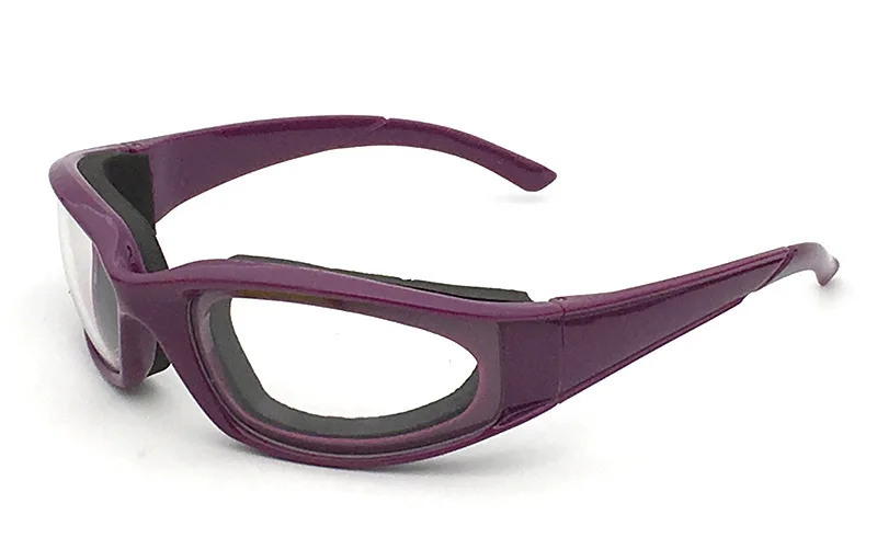 Режьте луковые глаза встроенные губки защитные очки анти-острые блики солнцезащитные очки 14,2*4,2*12,2 см - Цвет: Фиолетовый