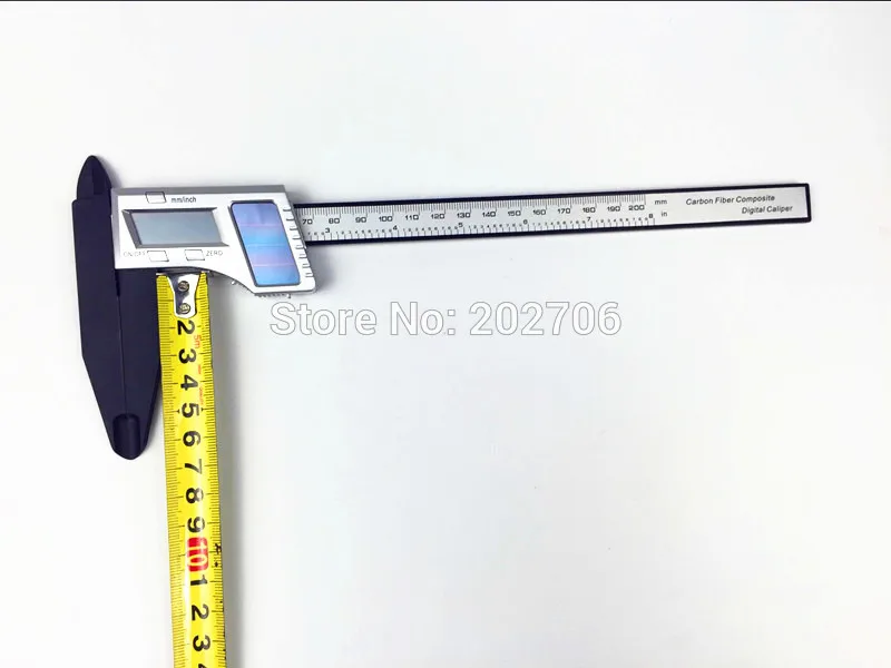 200 мм 8 дюймов длинный челюсти Солнечный Электронный цифровой суппорт солнечной энергии пластик verneier суппорт микрометр толщиномер