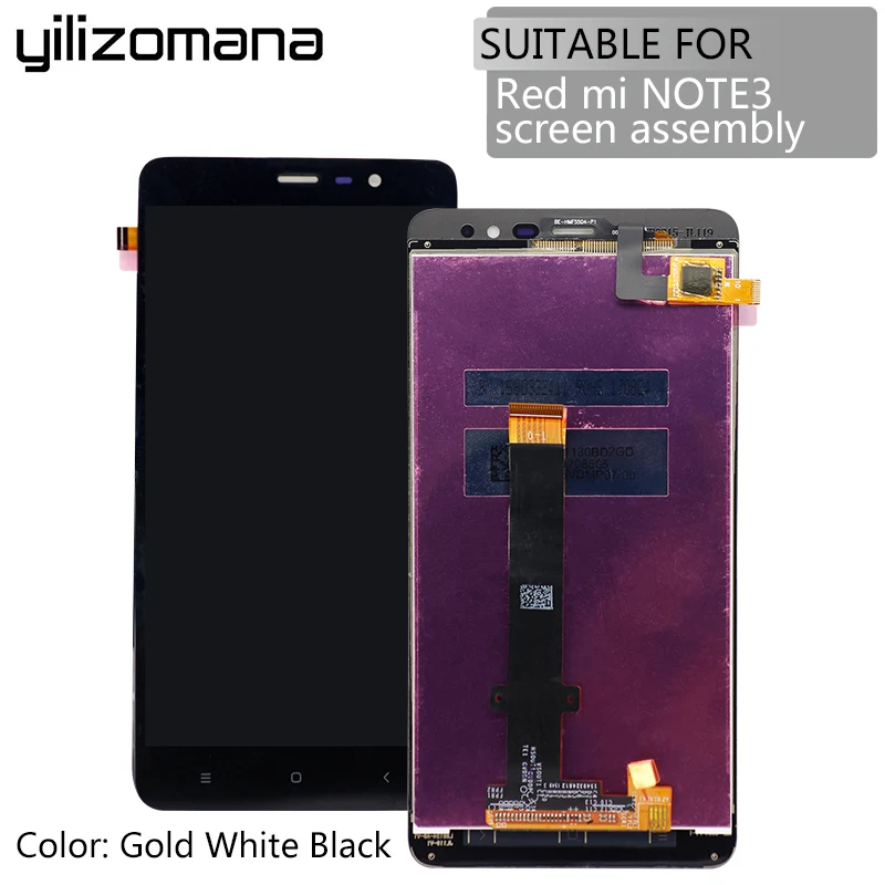 

YILIZOMANA Original Touch Screen Panel with Frame For Xiaomi Redmi Note 3 LCD Display Digitizer Assembly Replacement Free Tools