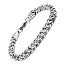 AMUMIU, золотые браслеты для женщин и мужчин, улитка, Роло, пшеничная коробка, витые звенья, цепи, браслеты,, Настраиваемые ювелирные изделия, HZB148