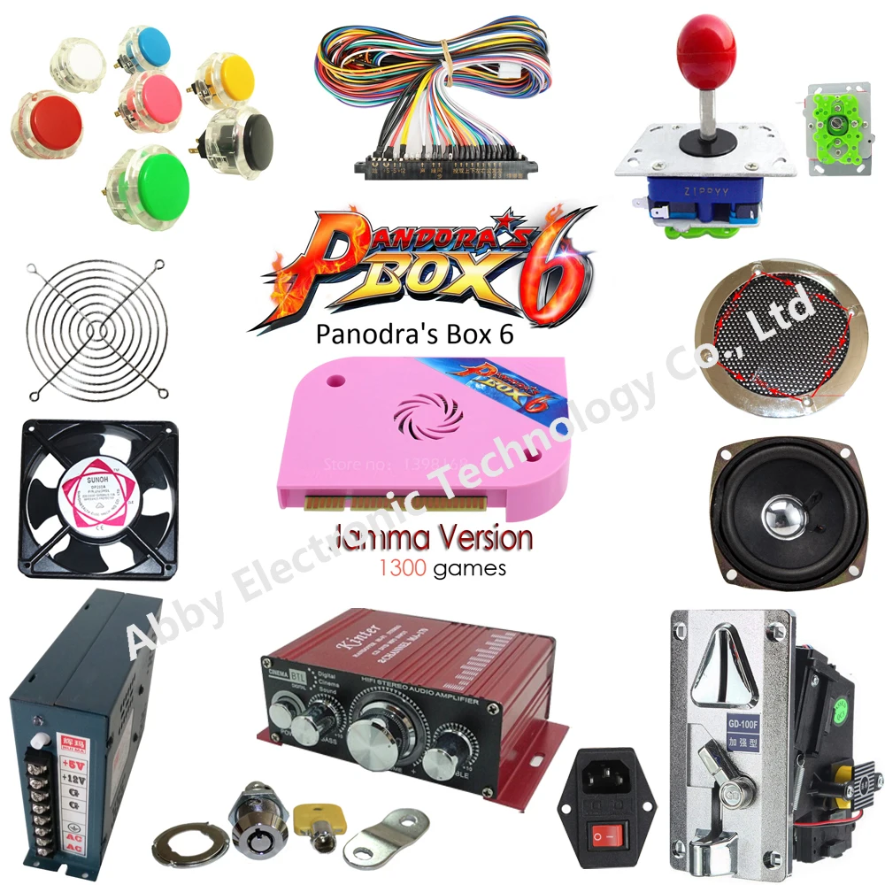 

Arcade game parts With Illuminated button LED bulbs holders nuts Joystick player buttons Pandora Box 6
