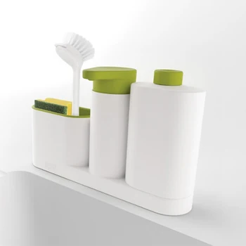

Multifunctional Sink Soap Dispenser Washing Sponge Storage Detergent Dispenser Hand Sanitizer Bottle Kitchen Accessories Holders