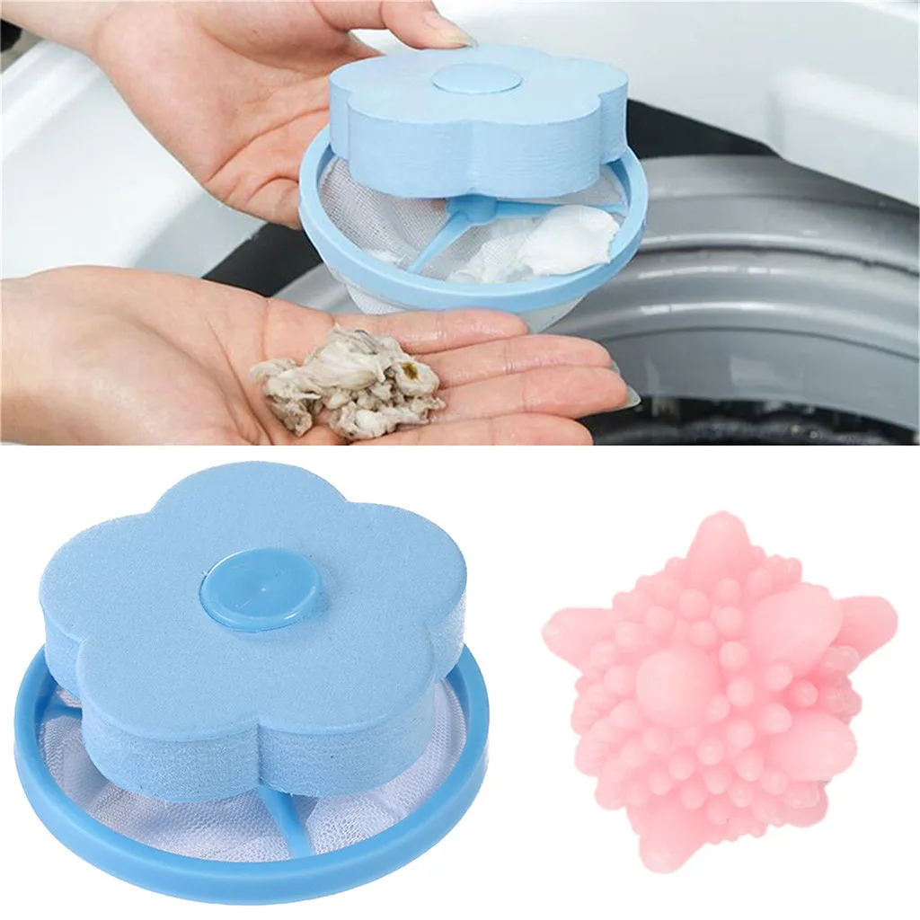Домашняя стиральная машина Lint фильтр мешок плавающий Pet мех Catcher фильтрующее устройство для удаления волос шерсть чистящие принадлежности# Z - Цвет: Blue  Pink